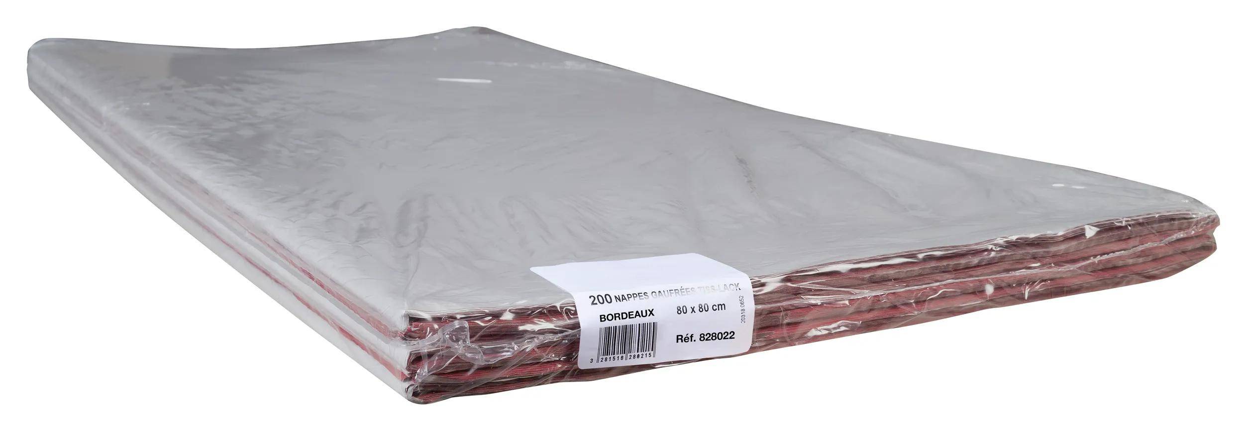 Pronappe Papiertischdecken, Pack 200 St 80x80cm Bordeauxrot 828022I