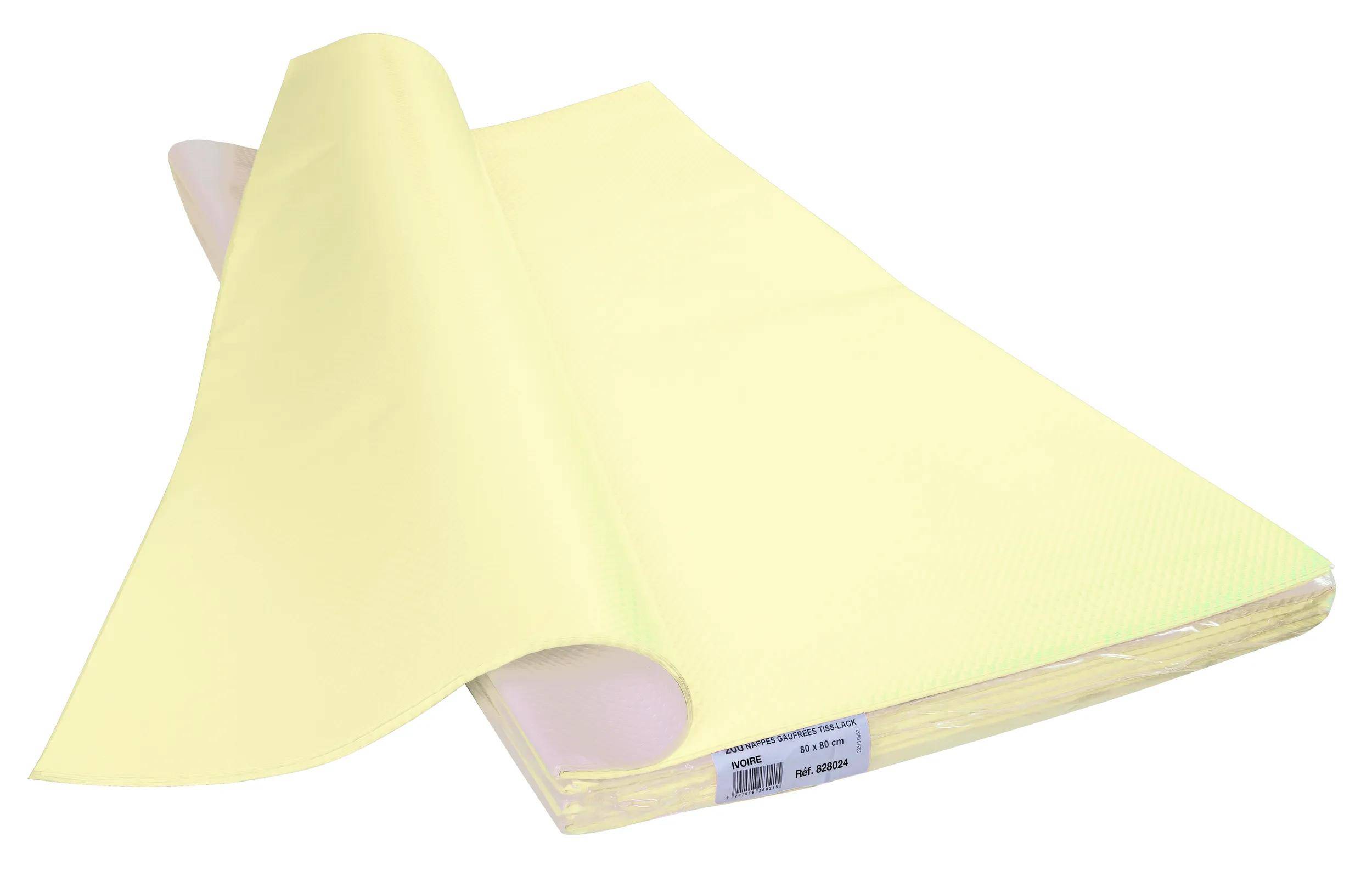 Pronappe Papiertischdecken, auf gefaltet, Pack 200 St 80x80cm Elfenbein 828024I