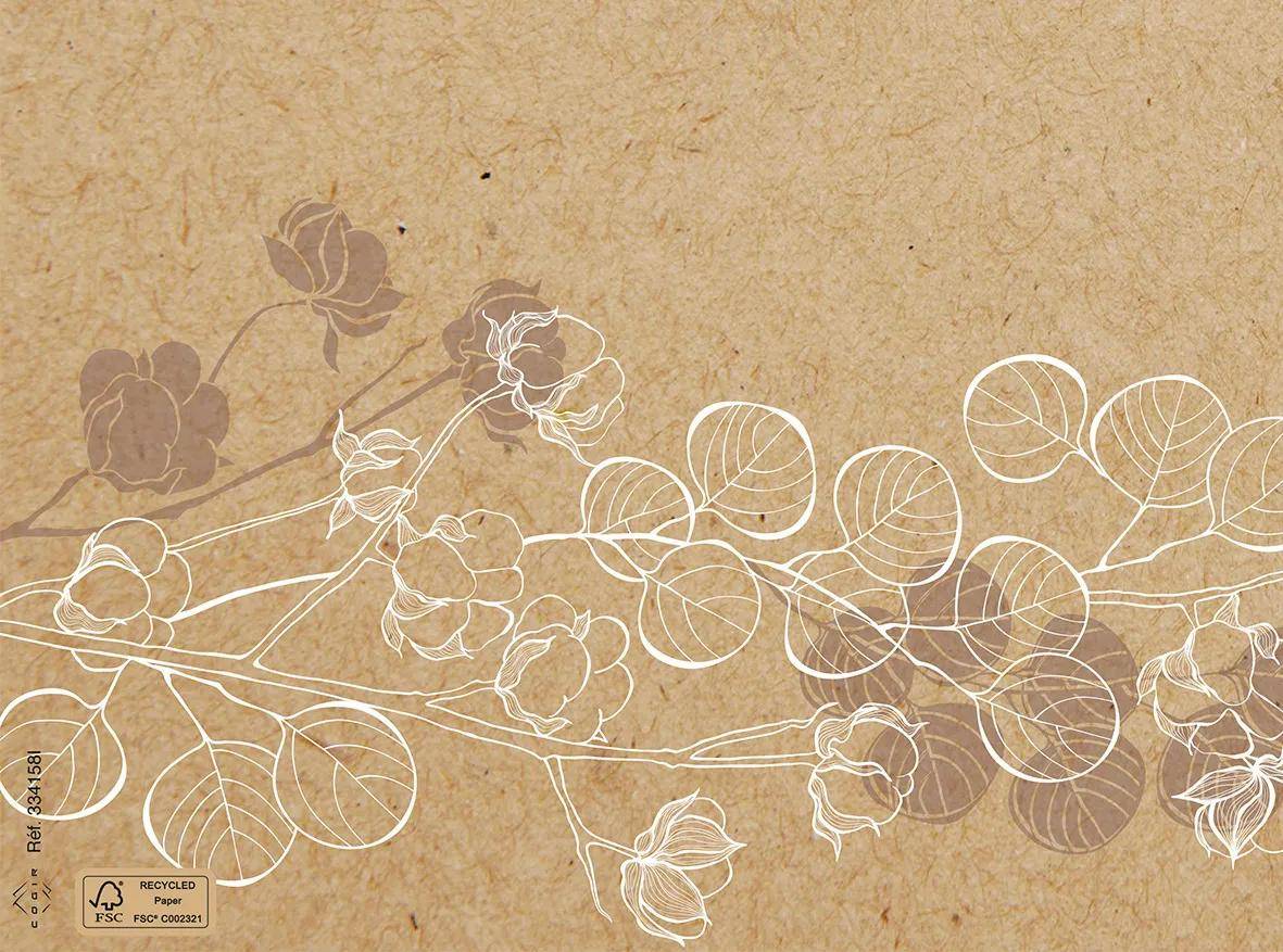 Pronappe 4x 400 Tischsets, RC 80g/m2, Kraft floral 30x40cm Floral 334158I