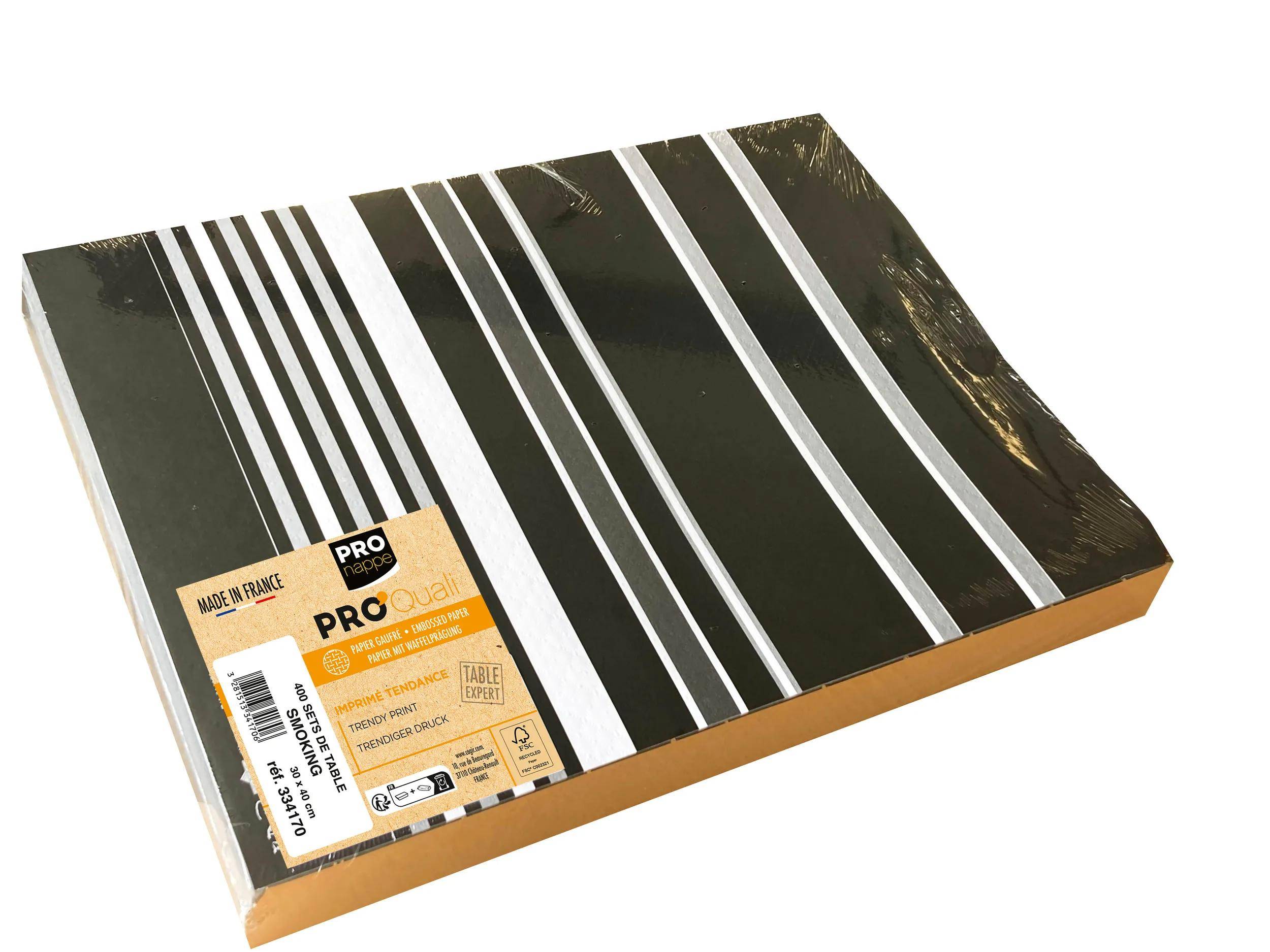 Pronappe Schachtel 400 Dekor-Tischsets RC 80g, Smoking 30x40cm Smoking 334170I