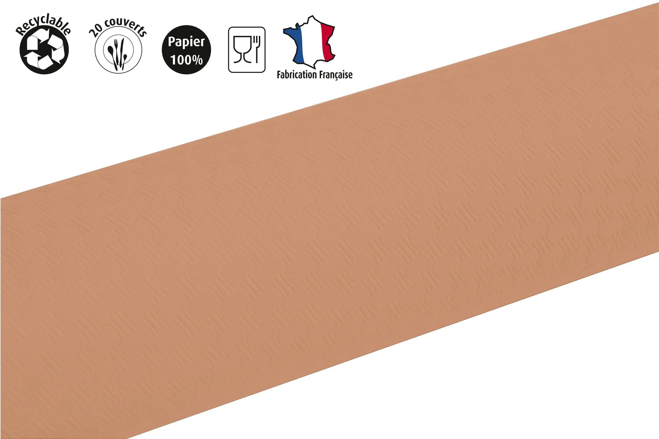 Ein Abschnitt aus braunem Papier mit Symbolen, die 