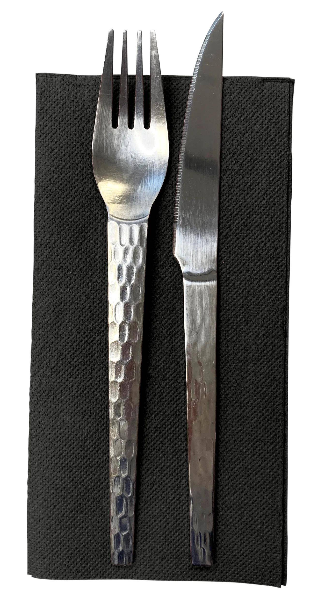 Pronappe 30x Tissue-Servietten, Pack 40 St 1/8 Falz, 38x38cm Schwarz SV623981I