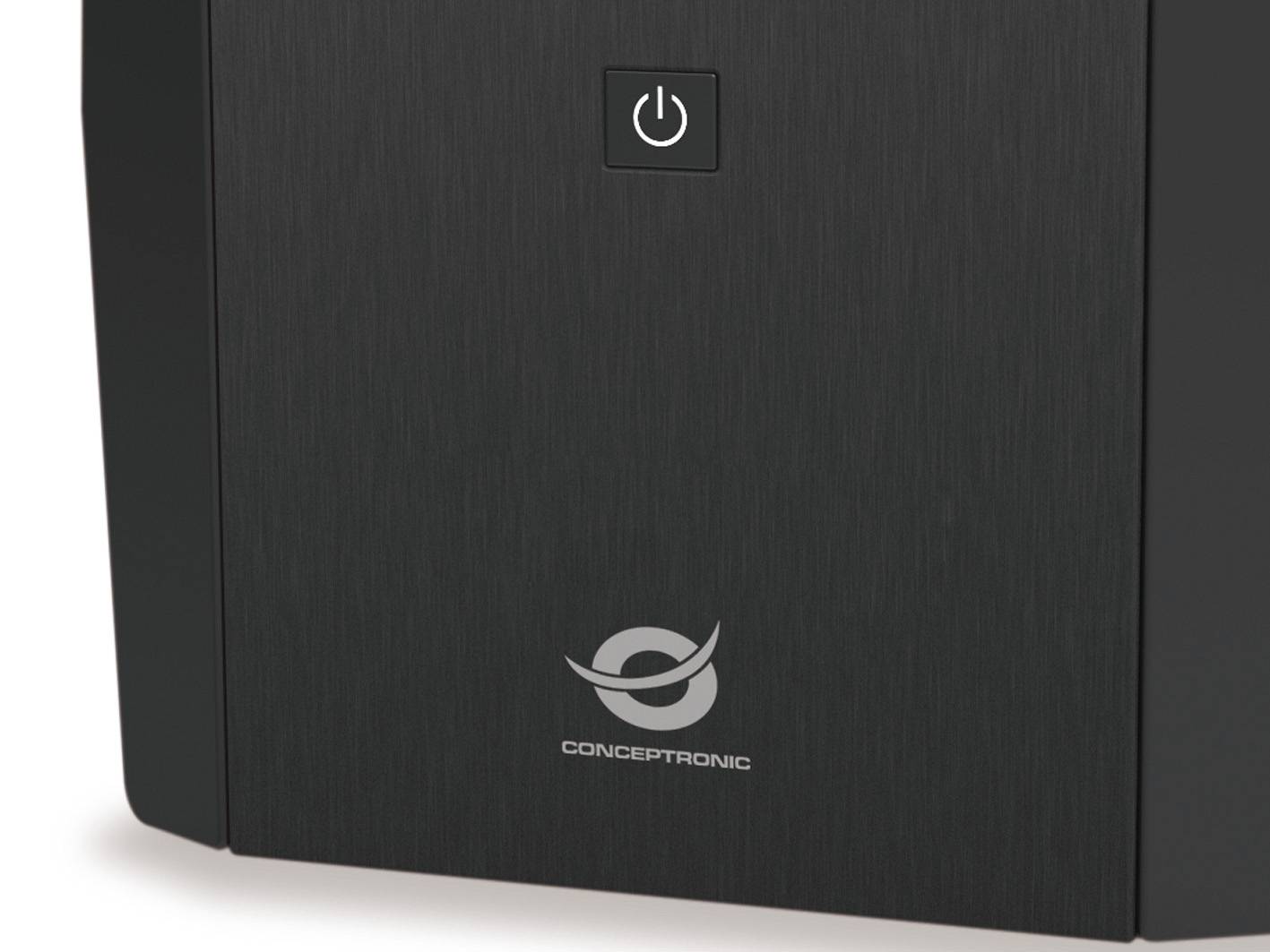 Conceptronic ZEUS03G 1200VA 720W USV, 4x UK-Steckdosen, HID-USB, RJ45 Ein/Aus, mit AVR-Funktion, Line-Interaktiv, 1,2 kVA, 720 W, 220 V, 240 V, 220