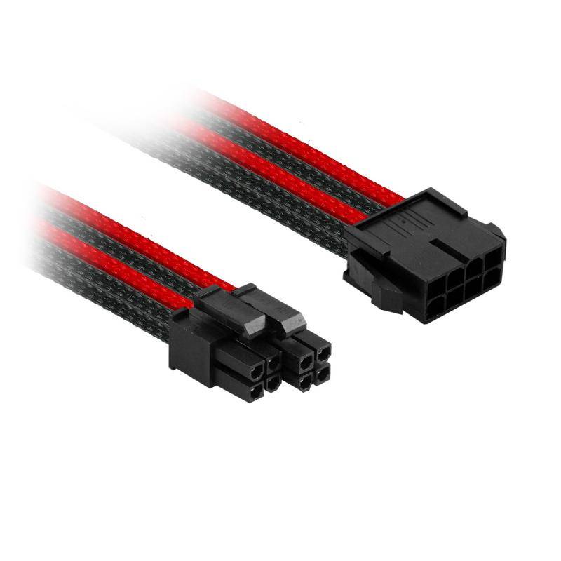 Kabel Nanoxia EPS Verlängerung, 30 cm, Single, schwarz/rot