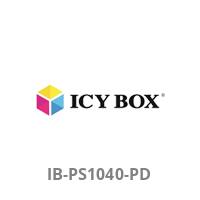 ICY BOX IB-PS1040-PD, 4Port 100W GaN Ladegerät mit PD 3.0, 3x USB Type-C®, 1x USB Type-A Anschluss, EU Stcker, Drinnen, AC, 20 V, Schwarz