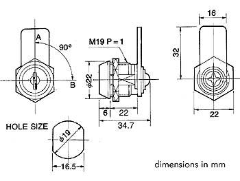 CAMLOCK MIT SCHLÜSSEL