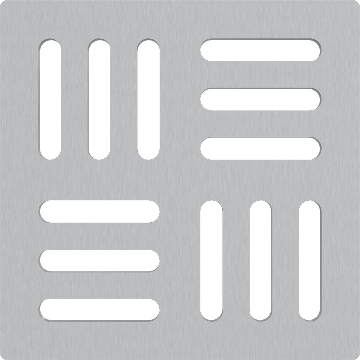 AlcaDrain Rost für Edelstahl Bodenablauf 102×102 mm Edelstahl-Matt