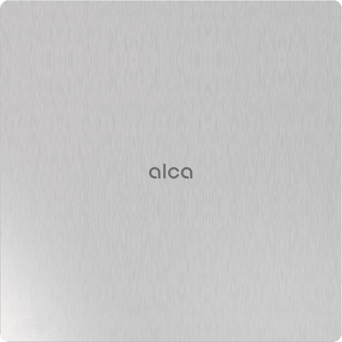 AlcaDrain Rost für Edelstahl Bodenablauf 92×92 mm Edelstahl-Matt