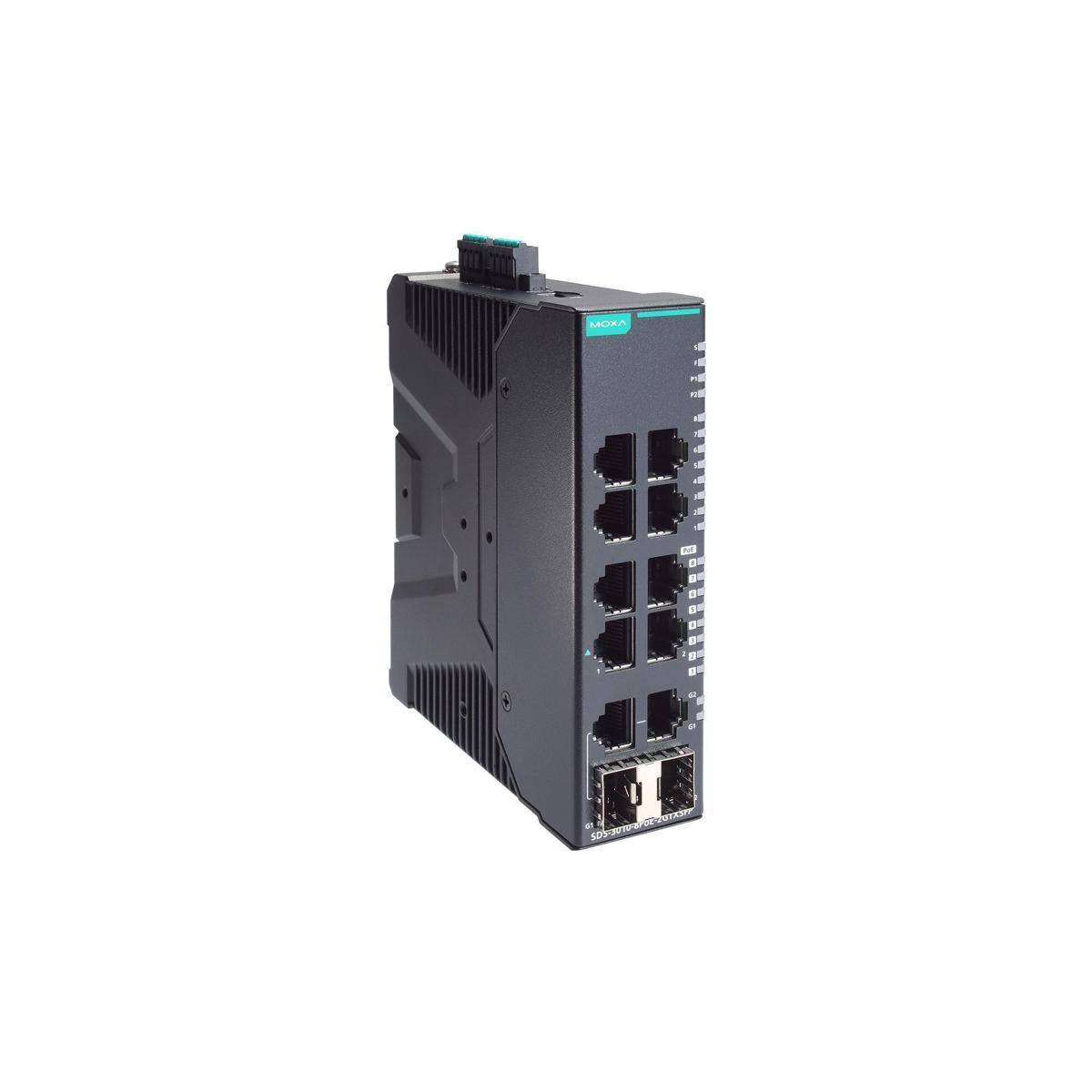 Kompakter industrieller Smart Ethernet Switch mit 8 PoEPoE 10100BaseT(X) Ports, 2 10