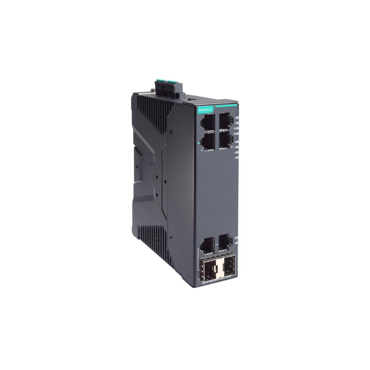 Kompakter industrieller Smart-Ethernet-Switch mit 4 101001000BaseT(X)-Ports, 2 10100