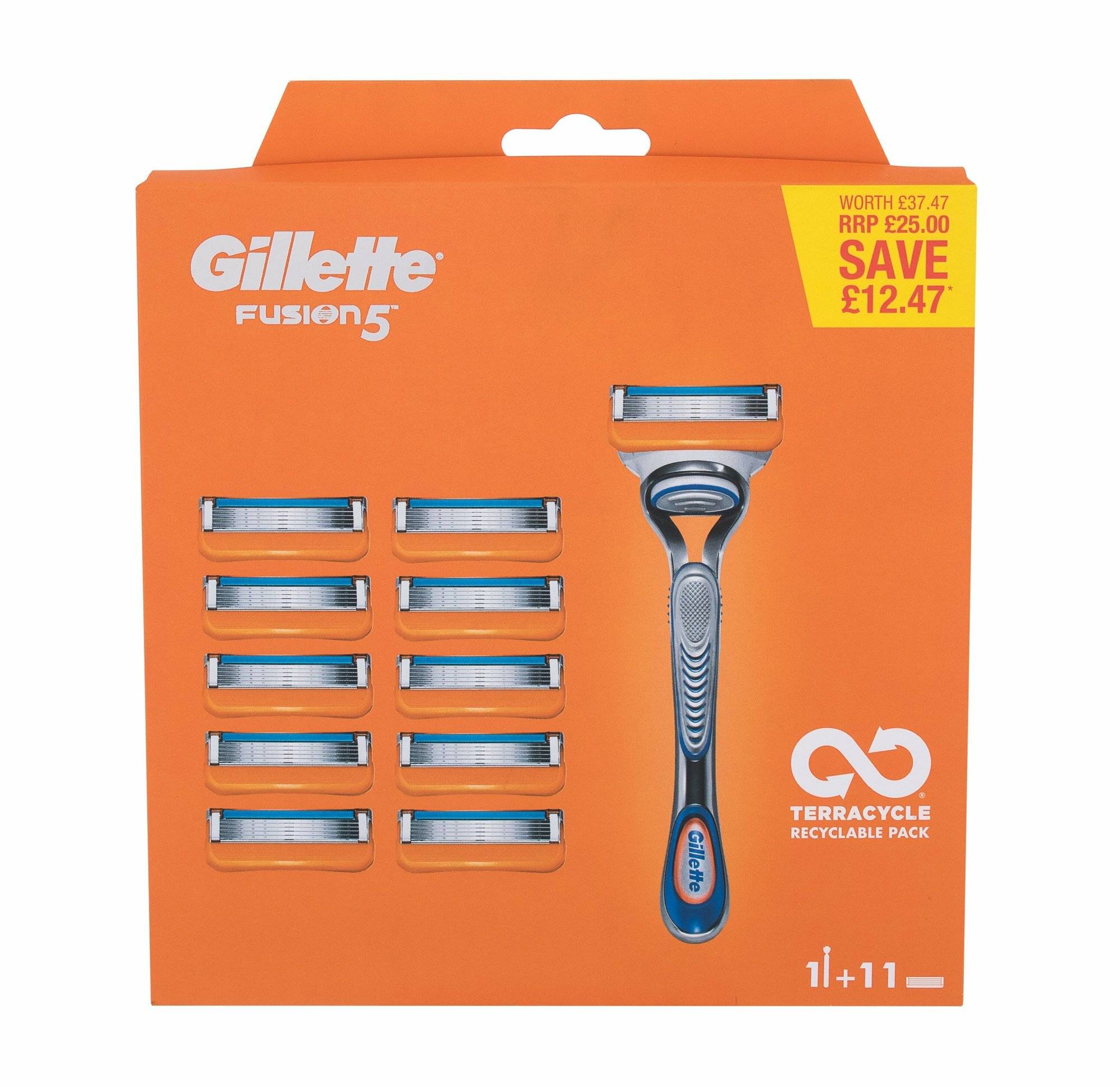 Gillette Fusion Mens Shaver Blue Gray