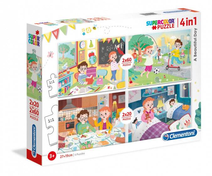 Clementoni 2X20+2X60Pcs Puzzle Beautiful Day 21306