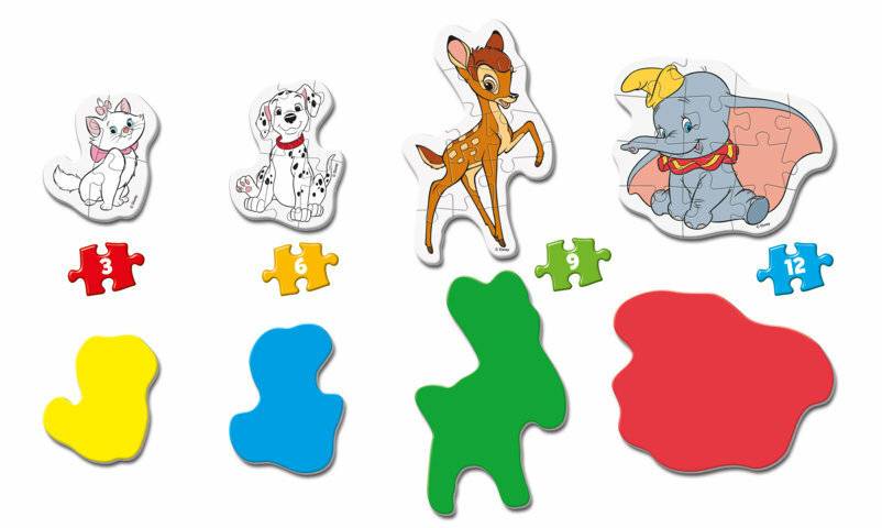 Disney Tierfreunde Mein erstes Puzzle 3-6-9-12teilig