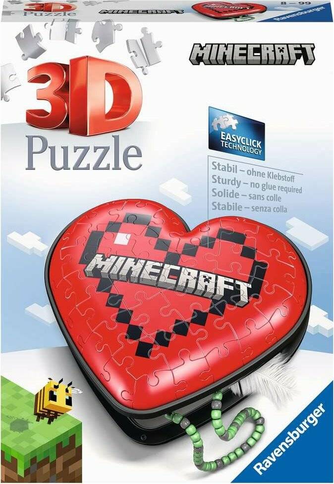 RAVENSBURGER 3D-Puzzle Herz von Minecraft 54 Teile