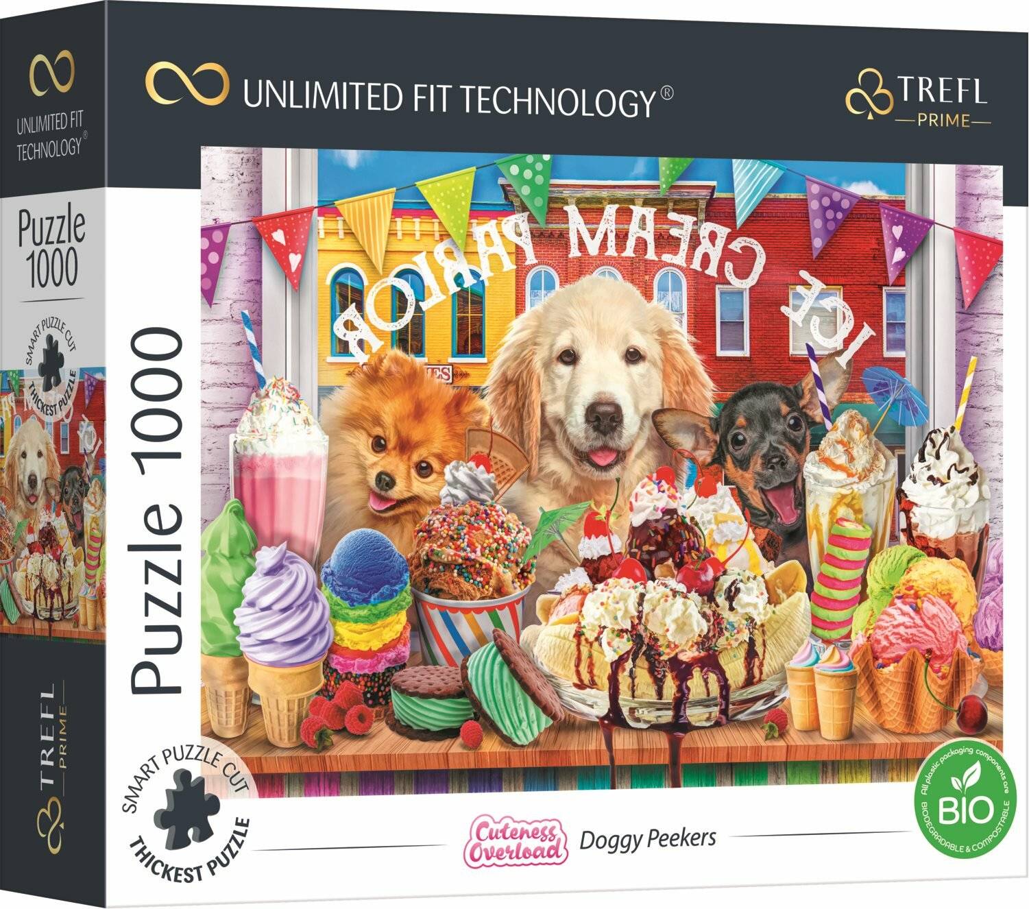 TREFL Puzzle UFT Cuteness Overload: Hunde vor dem Süßwarenladen 1000 Teile