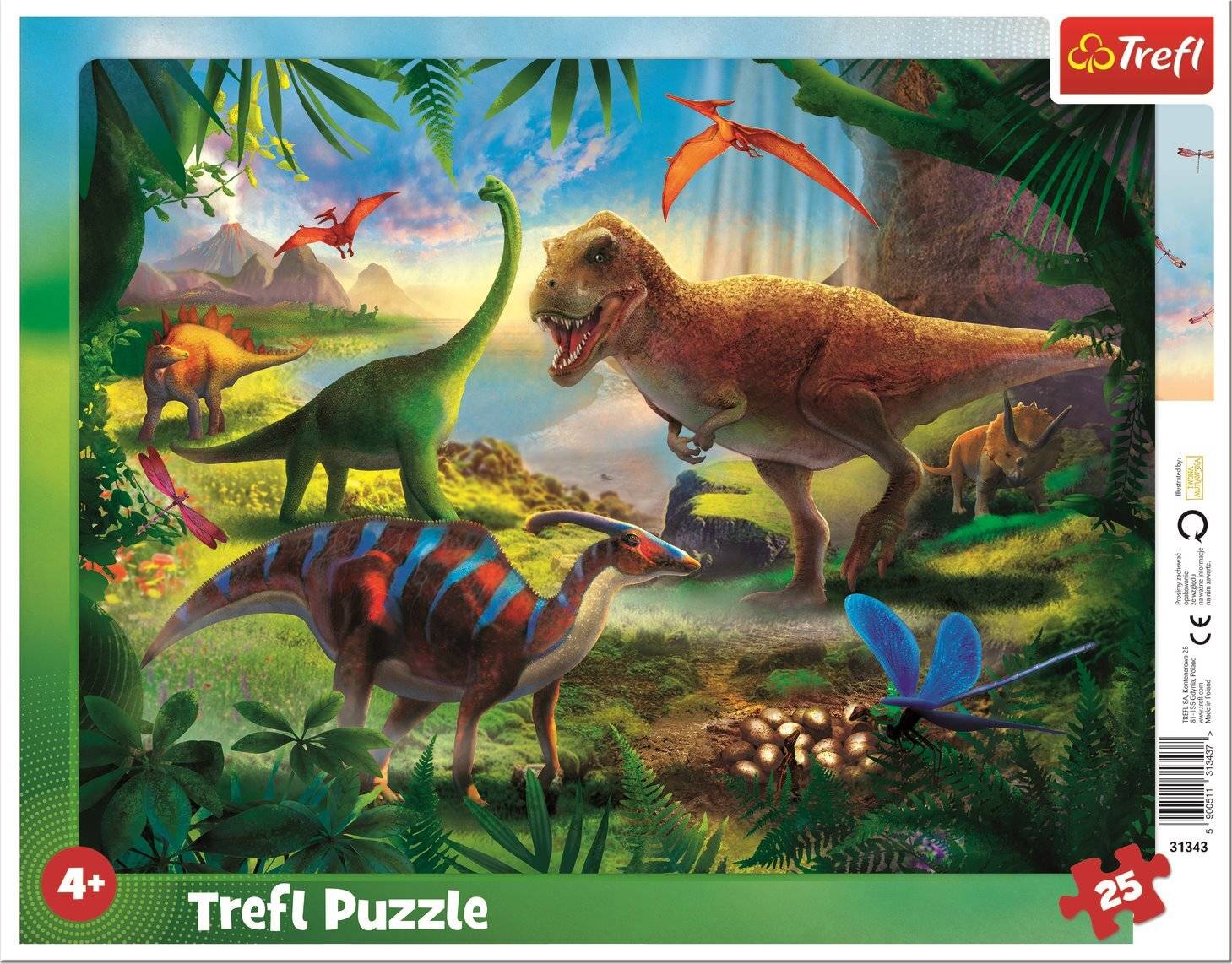 TREFL Puzzle Dinosaurier 25 Teile
