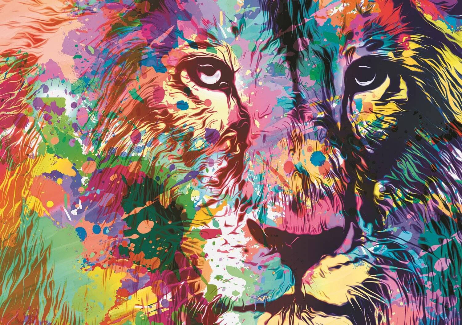 TREFL Puzzle Farbiger Löwe 1000 Teile