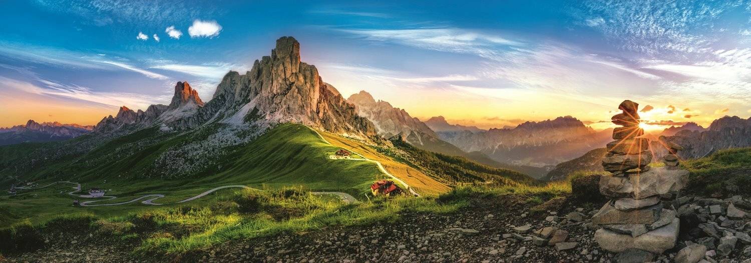 TREFL Panoramapuzzle Passo di Giau, Dolomiten 1000 Teile
