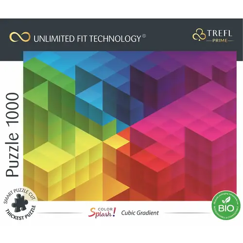 TREFL Puzzle UFT Color Splash: Würfel Farbverlauf 1000 Teile TREFL Puzzle UFT Color Splash: Würfel Farbverlauf 1000 Teile