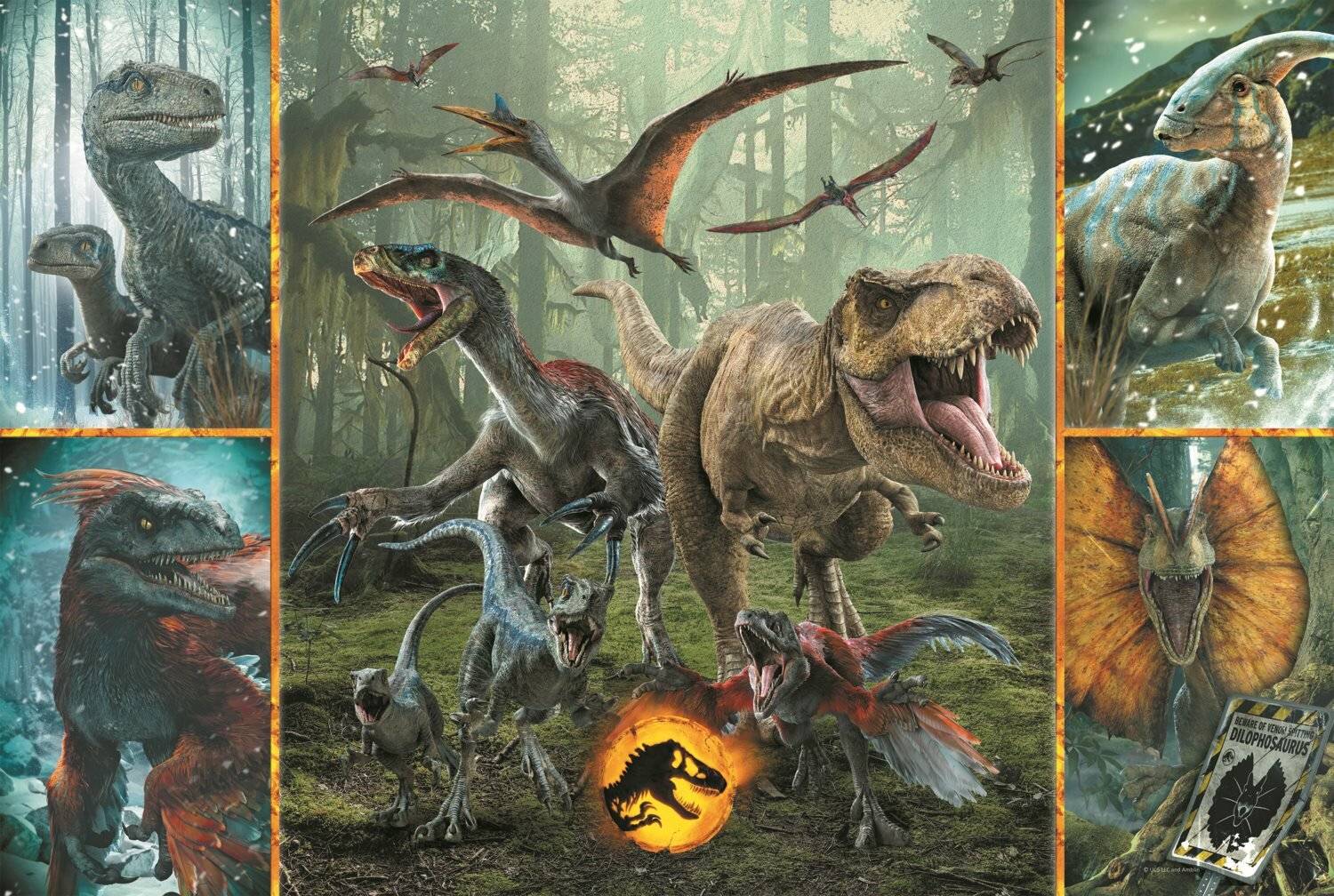 TREFL Puzzle Super Shape XL Jurassic World: Ungewöhnliche Dinosaurier 160 Teile