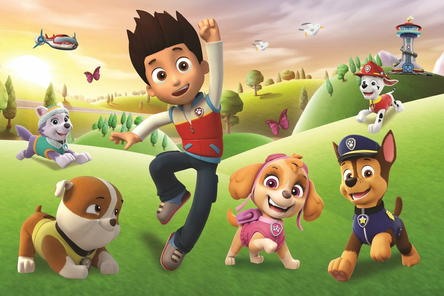 TREFL Puzzle Super Shape XXL Paw Patrol: Lächelnde Hunde 60 Stück