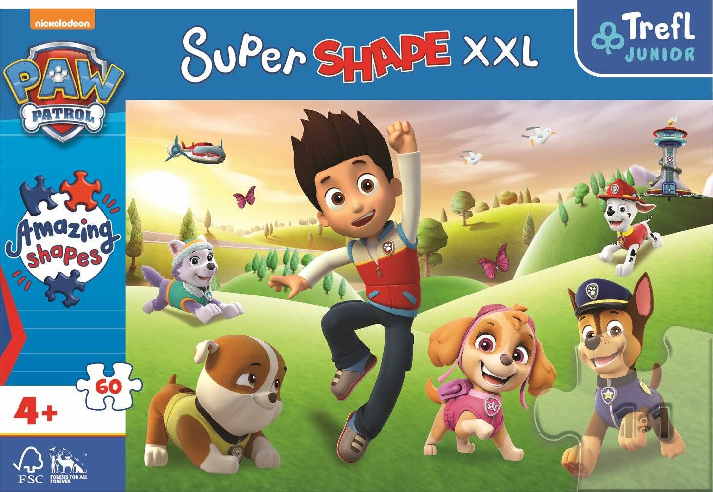TREFL Puzzle Super Shape XXL Paw Patrol: Lächelnde Hunde 60 Stück