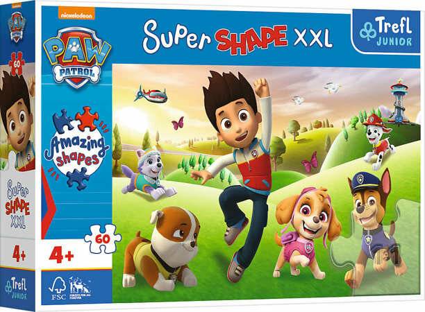 TREFL Puzzle Super Shape XXL Paw Patrol: Lächelnde Hunde 60 Stück