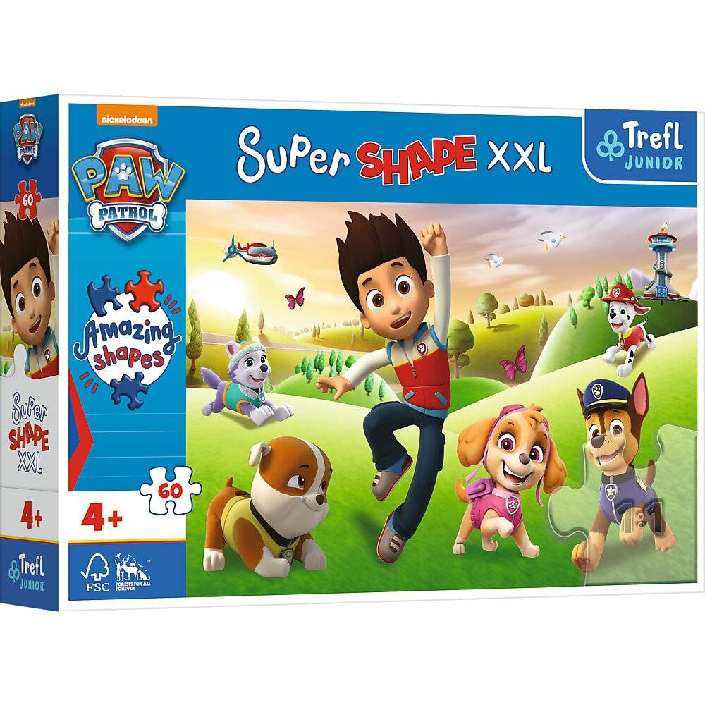 TREFL Puzzle Super Shape XXL Paw Patrol: Lächelnde Hunde 60 Stück