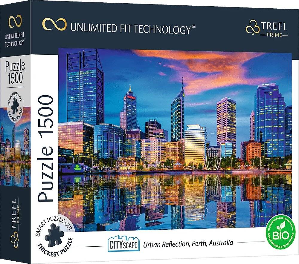 TREFL Puzzle UFT Cityscape: Spiegelung von Perth, Australien 1500 Stück
