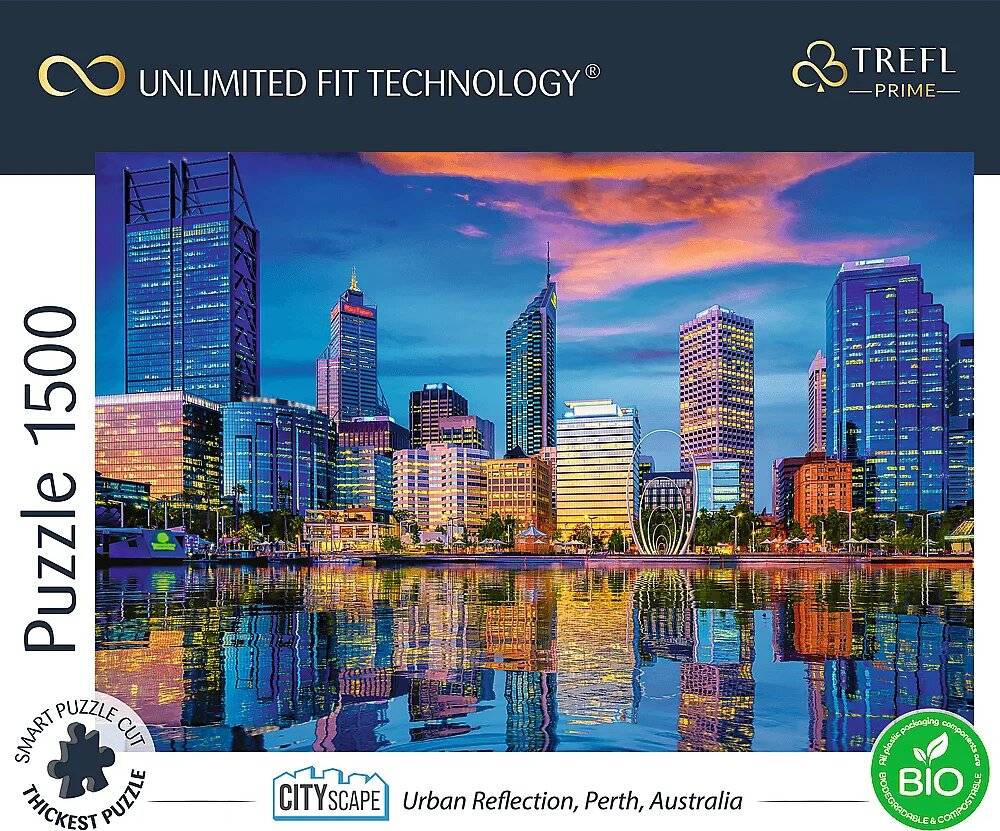 TREFL Puzzle UFT Cityscape: Spiegelung von Perth, Australien 1500 Stück