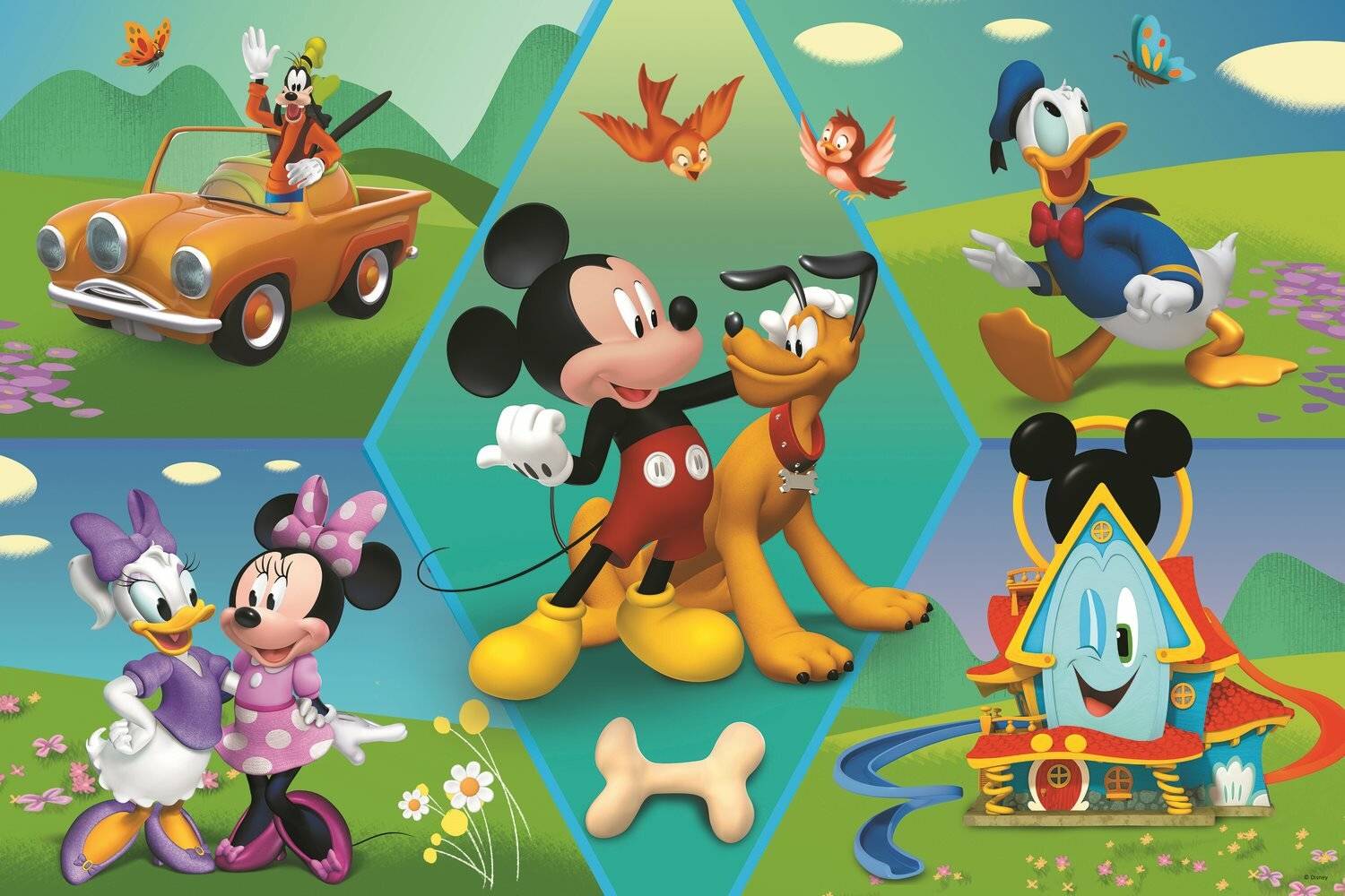 TREFL Puzzle Super Shape XXL Mickey Mouse: Spaß 60 Teile