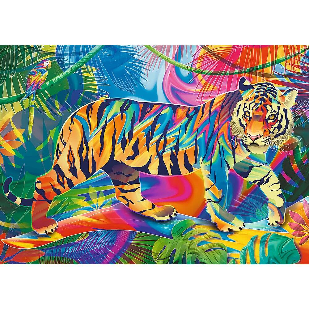 TREFL Puzzle UFT Color Splash: Begegnung mit dem Tiger 500 Teile