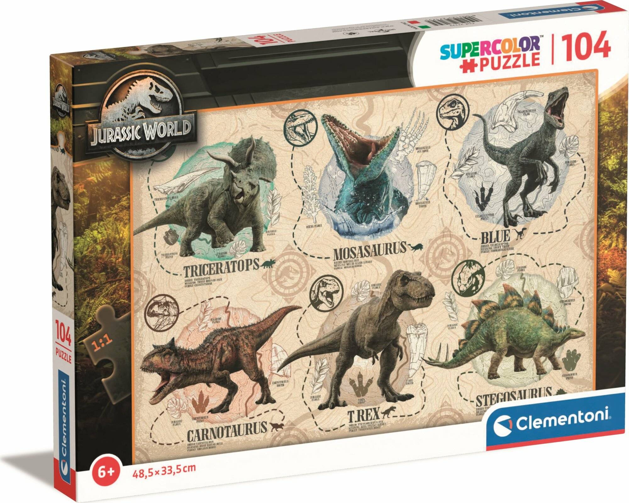 CLEMENTONI Puzzle Jurassic World 104 Teile