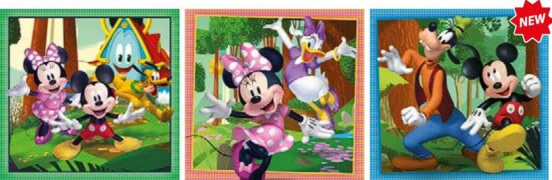 Disney Mickey-Puzzle 3x48Stü ck