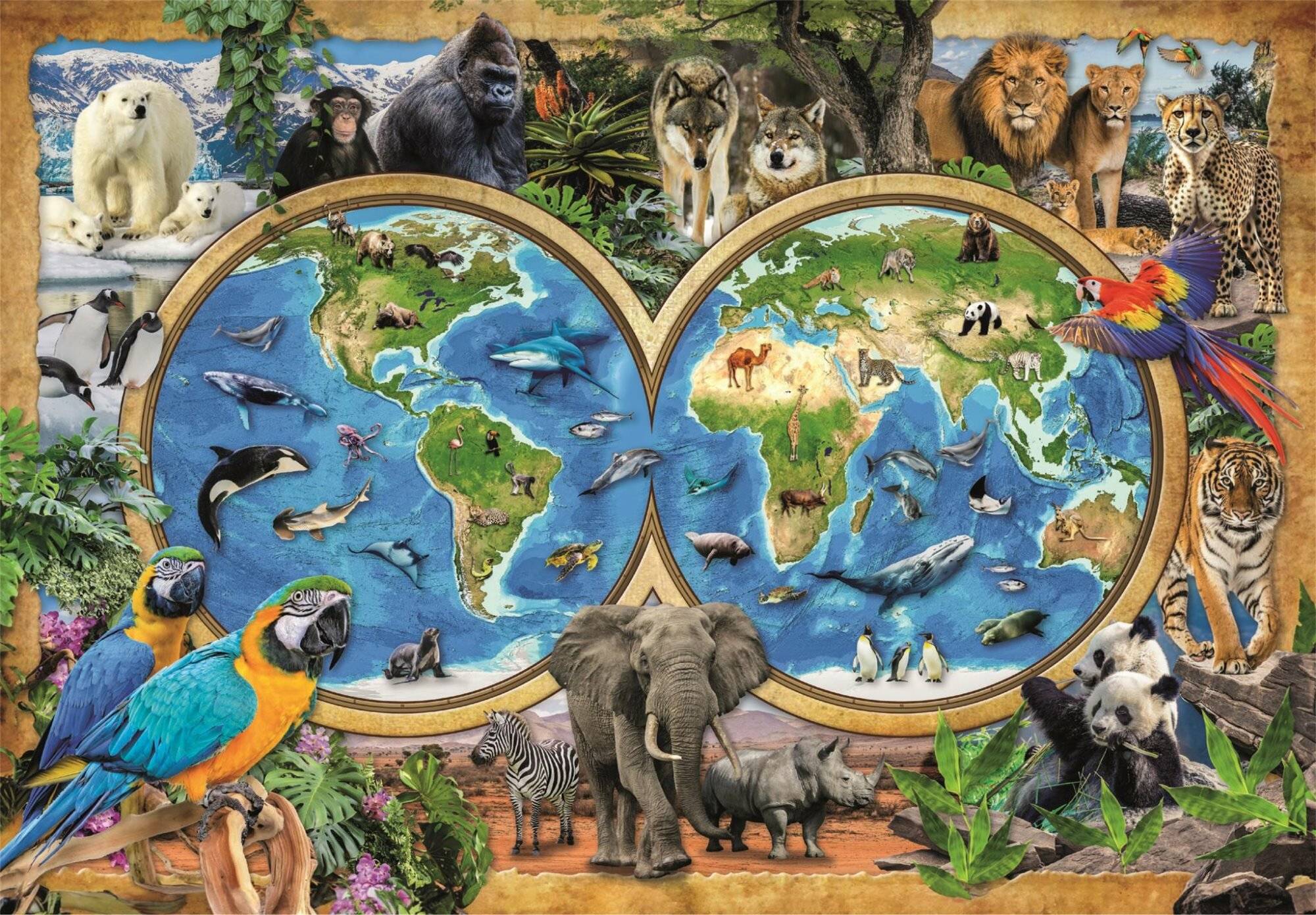 CLEMENTONI Puzzle Amazing World of Animals 300 Teile