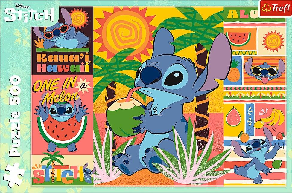 TREFL Puzzle Lilo & Stitch: Urlaub mit Stitch 500 Teile