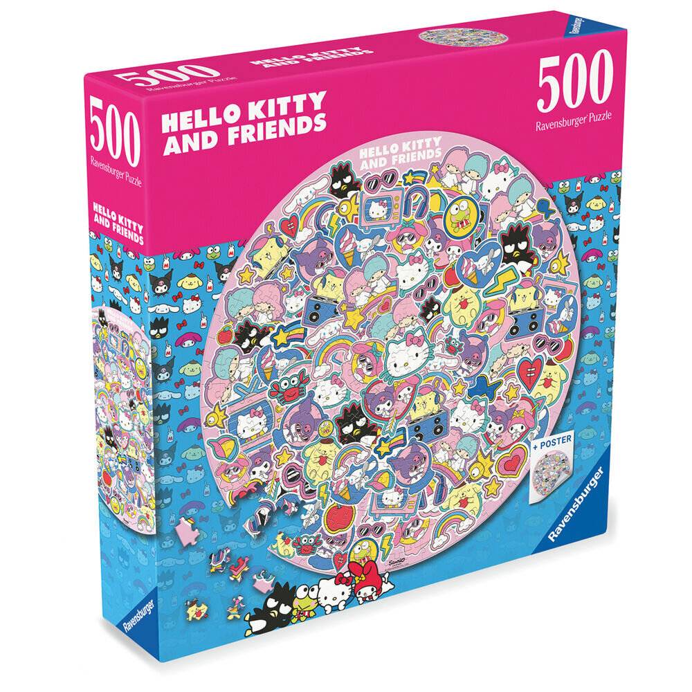 Rundpuzzle - Hello Kitty And Friends (500 Teile)