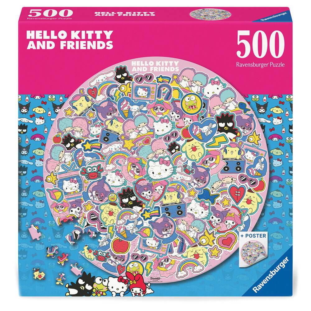 Rundpuzzle - Hello Kitty And Friends (500 Teile)