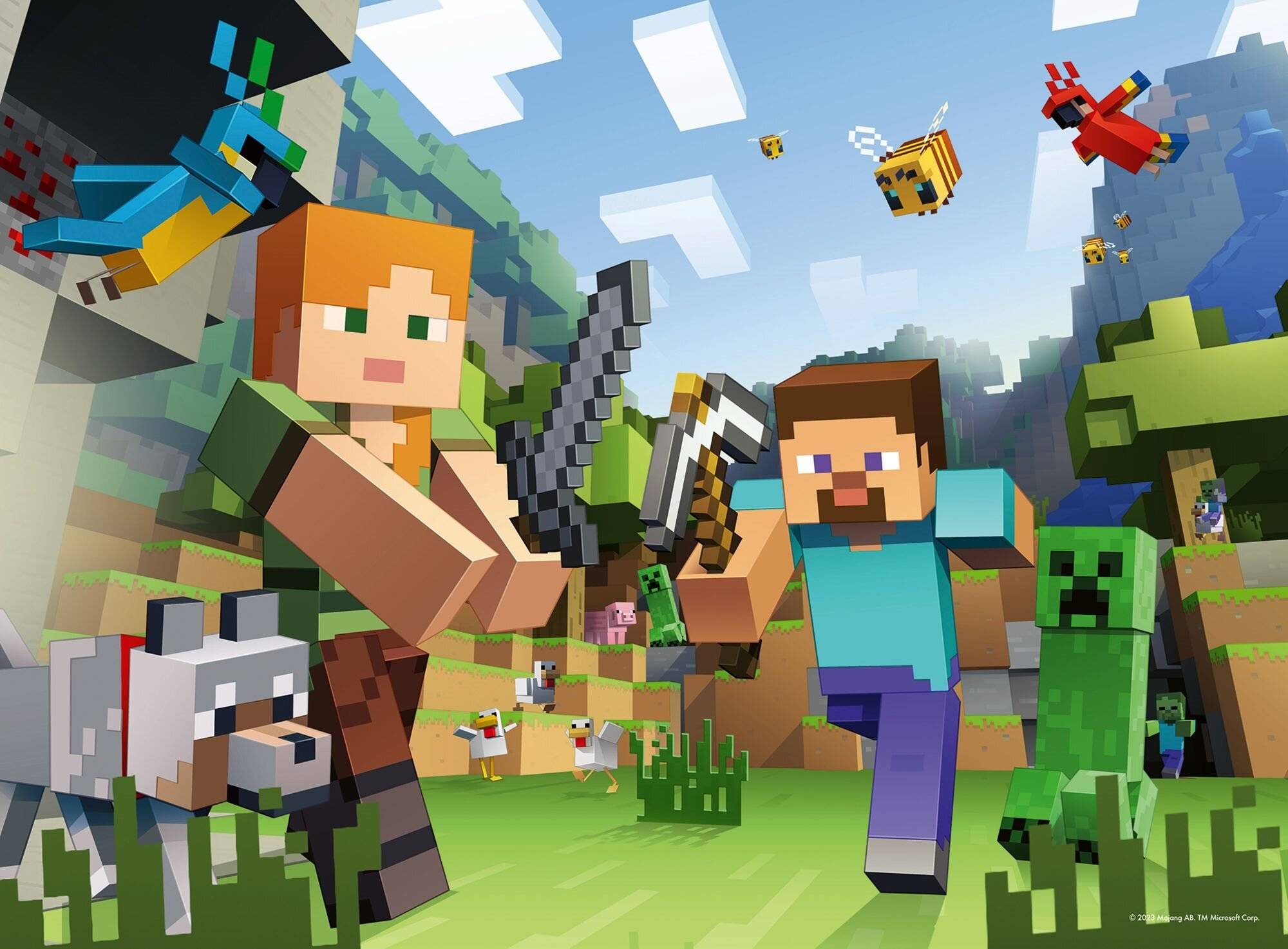 Kinderpuzzle Minecraft - Steve Und Alex (100 Teile)
