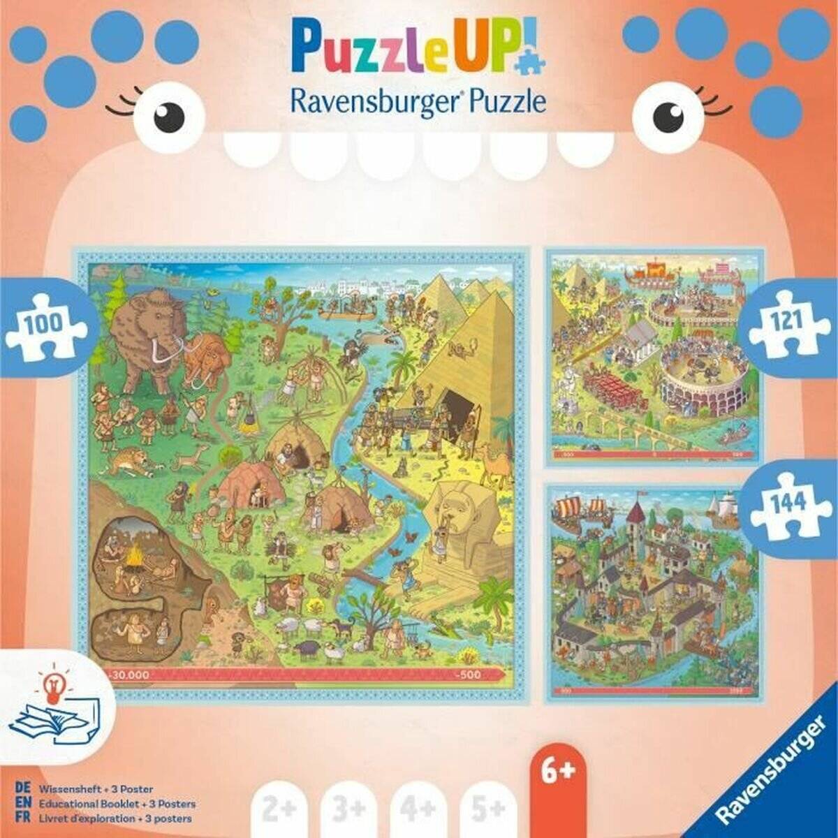 Puzzle Up! Geschichte - Steinzeit, Altes Rom (100, 121 Und 144 Teile)