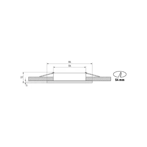 LED Labs Aqua Deckenleuchte für GU10 Einbaurahmen Rund IP44 Ø 55 mm Bohrloch Schwarz LED Labs Aqua Deckenleuchte für GU10 Einbaurahmen Rund IP44 Ø 55 mm Bohrloch Schwarz