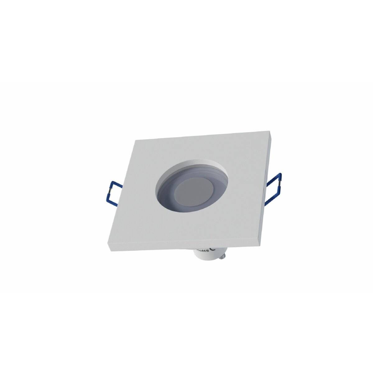 LED Labs BONA Deckenleuchte für GU10 Einbaurahmen quadratisch IP44 Ø 60 mm Bohrloch Weiß