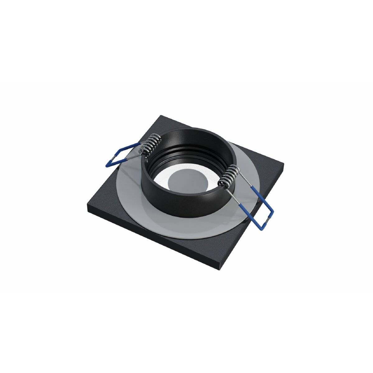 LED Labs BONA Deckenleuchte für GU10 Einbaurahmen quadratisch IP44 Ø 60 mm Bohrloch Schwarz