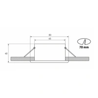 LED Labs LISA Deckenleuchte für GU10 Einbaurahmen Rund IP44 Ø 70 mm Bohrloch Weiß LED Labs LISA Deckenleuchte für GU10 Einbaurahmen Rund IP44 Ø 70 mm Bohrloch Weiß