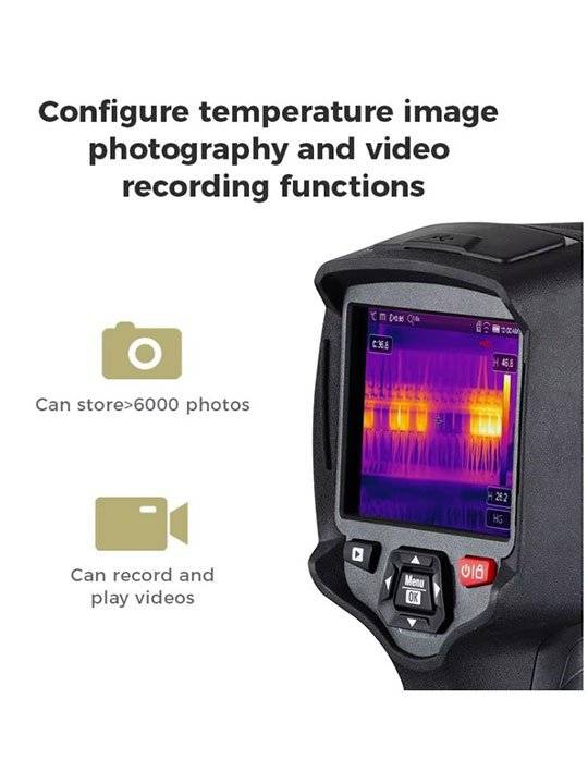 DT-986H Wärmebildkamera für Industrie, Gebäudeinspektion, Klimatechnik und Elektroinstallation | -20..550°C | IR Auflösung 256 x 192 | Touchscre