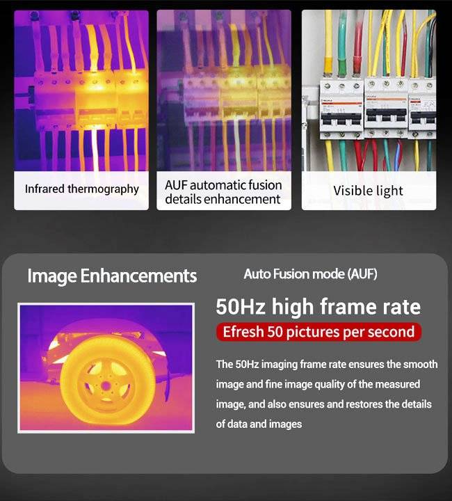DT-986H Wärmebildkamera für Industrie, Gebäudeinspektion, Klimatechnik und Elektroinstallation | -20..550°C | IR Auflösung 256 x 192 | Touchscre