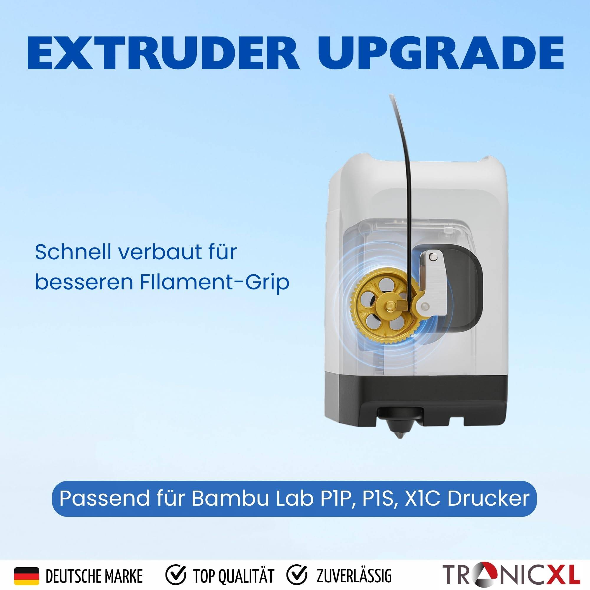 Extruder Gear für Bambulab 3D-Drucker Bambu Lab P1S P1P X1C gehärtet RNC Nano-beschichtetes Extruder-Zahnrad