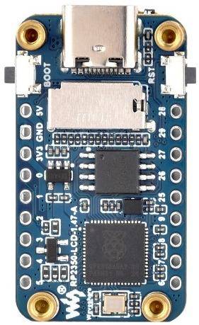 Waveshare RP2350-LCD-1.47-A, Mikrocontroller mit 1,47" Display, RGB LED, TF Slot, RISC-V, USB-C