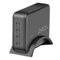USB-C Desktop charger, 240 W, GaN, 4-port, 4x (PD), Black Netzteile
