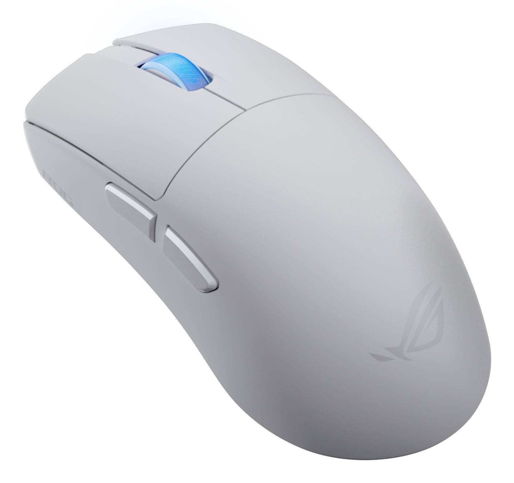 ASUS ROG Harpe II Ace, rechts, Optisch, RF Wireless + Bluetooth + USB Type-A, 42000 DPI, Weiß